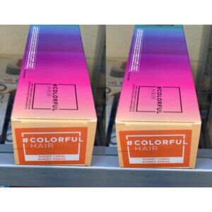 Loreal Colorful Semi-Permanent Haircolor 3 oz Sunset Coral (pack of 2)